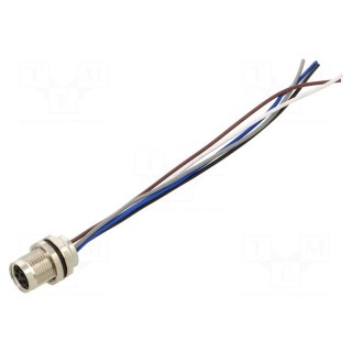 Connector: M8 | female | PIN: 5 | straight | for panel mounting | socket