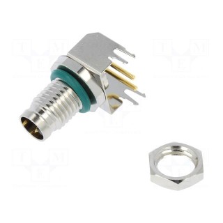 Connector: M8 | male | PIN: 2 | angled 90° | on PCBs | socket | 4A | IP68
