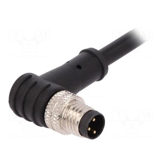 Connector: M8 | male | PIN: 3 | angled | with strain relief,with lead