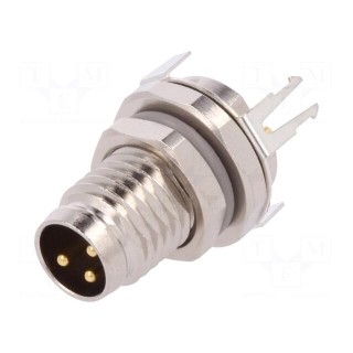 Connector: M8 | male | PIN: 3 | shielded | socket | IP67 | 60V | 2.5÷4mm