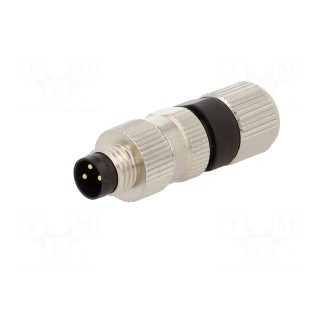 Connector: M8 | male | PIN: 3 | straight | for cable | plug | IP68 | 75V