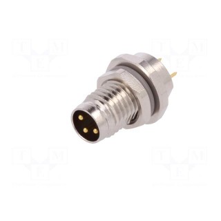 Connector: M8 | male | PIN: 3 | unshielded | socket | IP67 | 60V | 2.5÷4mm