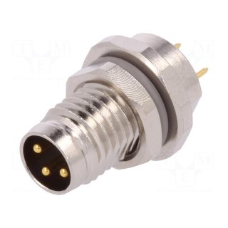 Connector: M8 | male | PIN: 3 | unshielded | socket | IP67 | 60V | 2.5÷4mm
