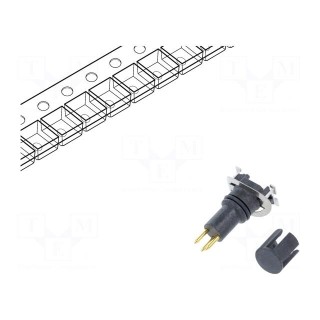 Connector: M8 | male | PIN: 3 | vertical | on PCBs | socket | 3A | 60V