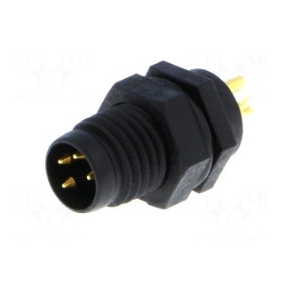 Connector: M8 | male | PIN: 4 | for panel mounting | socket | 3A | IP67