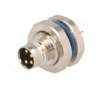 Connector: M8 | male | PIN: 4 | for panel mounting,screwed | socket