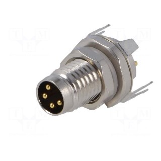 Connector: M8 | male | PIN: 4 | socket | IP67 | 30V | 2.5÷4mm
