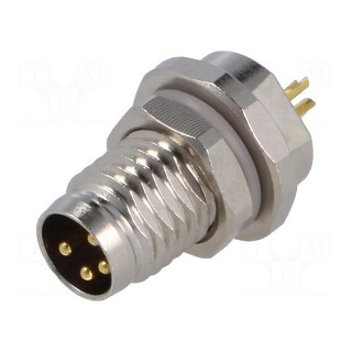 Connector: M8 | male | PIN: 4 | unshielded | socket | IP67 | 30V | 2.5÷4.5mm