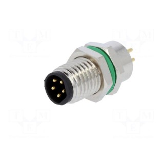 Connector: M8 | male | PIN: 5 | straight | for panel mounting | socket