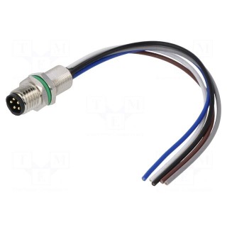 Connector: M8 | male | PIN: 5 | straight | for panel mounting | socket