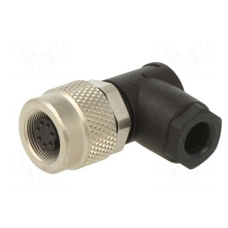 Connector: M9 | plug | female | Plating: gold-plated | 125V | IP67 | PIN: 7
