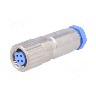 Connector: M9 | plug | female | Plating: gold-plated | Urated: 60V | IP65