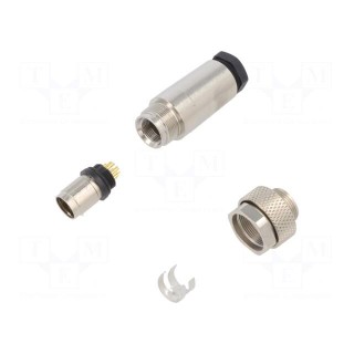 Connector: M9 | plug | male | Plating: gold-plated | 125V | IP67 | PIN: 7