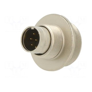 Connector: M9 | socket | male | Plating: gold-plated | 125V | IP67 | PIN: 8