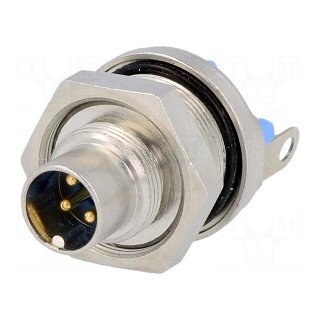 Connector: M9 | socket | male | Plating: gold-plated | Urated: 60V | IP65
