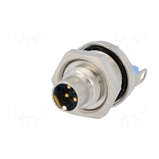 Connector: M9 | socket | male | Plating: gold-plated | Urated: 60V | IP65