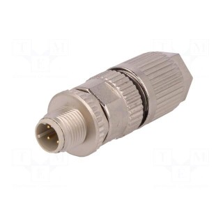 Plug | M12 | male | D code-Ethernet | for cable | screw terminal | 50V