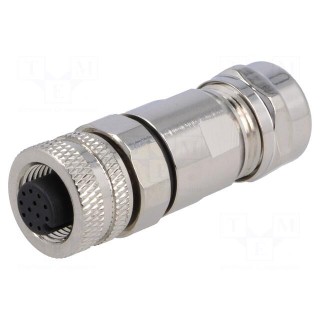 Plug | M12 | PIN: 12 | female | A code-DeviceNet / CANopen | for cable