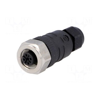 Plug | M12 | PIN: 4 | female | A code-DeviceNet / CANopen | for cable