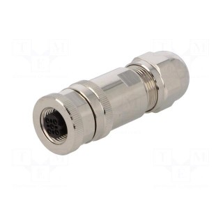 Plug | M12 | PIN: 5 | female | B code-Profibus | for cable | IP67 | 60V | 4A