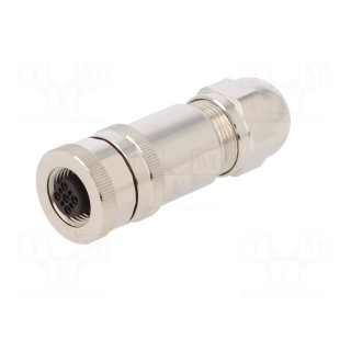 Plug | M12 | PIN: 5 | female | B code-Profibus | for cable | IP67 | 60V | 4A