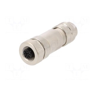 Plug | M12 | PIN: 5 | female | B code-Profibus | for cable | straight