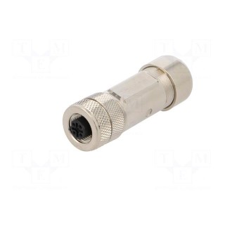Plug | M12 | PIN: 5 | female | B code-Profibus | for cable | straight