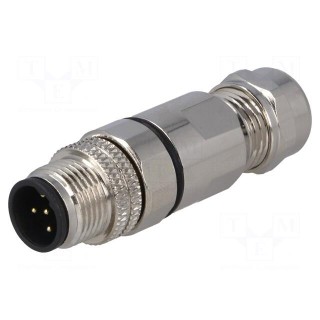 Plug | M12 | PIN: 5 | male | B code-Profibus | for cable | soldering | IP65