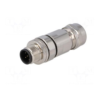 Plug | M12 | PIN: 5 | male | B code-Profibus | for cable | soldered | IP67