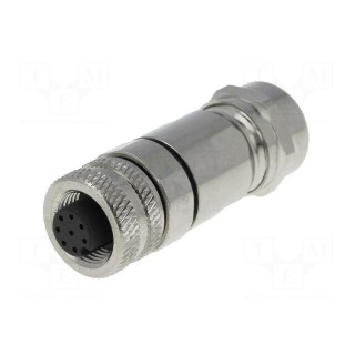 Plug | M12 | PIN: 8 | female | A code-DeviceNet / CANopen | for cable