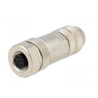 Plug | M12 | PIN: 8 | female | A code-DeviceNet / CANopen | for cable
