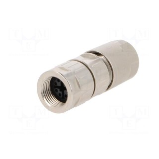Plug | M12 | PIN: 8 | female | X code-ProfiNET | for cable | crimped | 48V