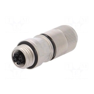 Plug | M12 | PIN: 8 | female | X code-ProfiNET | for cable | IDC | IP67