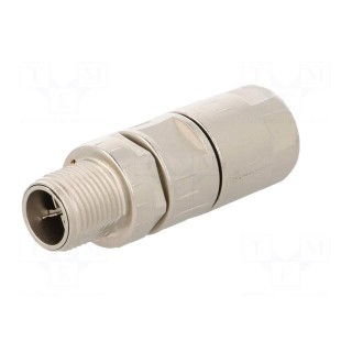 Plug | M12 | PIN: 8 | male | X code-ProfiNET | for cable | crimped | 48V