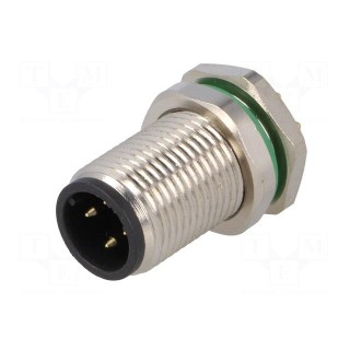 Socket | M12 | PIN: 4 | male | D code-Ethernet | THT | IP67 | 250V | 4A