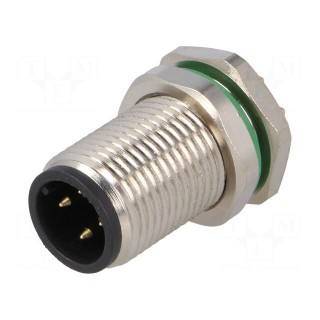 Socket | M12 | PIN: 4 | male | D code-Ethernet | THT | IP67 | 250V | 4A