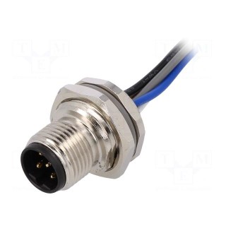 Socket | M12 | PIN: 5 | male | B code-Profibus | cables | IP67 | straight