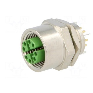 Socket | M12 | PIN: 8 | female | X code-ProfiNET | for panel mounting