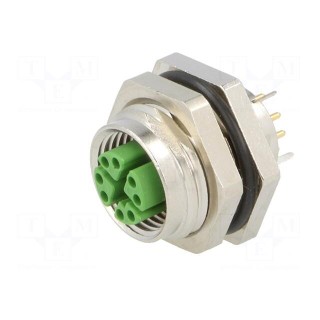 Socket | M12 | PIN: 8 | female | X code-ProfiNET | for panel mounting