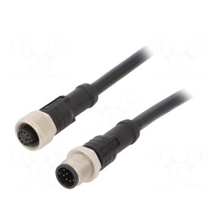 Cable: for sensors/automation | PIN: 10 | M12-M12 | 1m | plug | plug