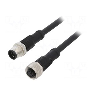 Cable: for sensors/automation | PIN: 10 | M12-M12 | 2m | plug | plug