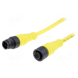 Cable: for sensors/automation | PIN: 4 | M12-M12 | 3m | plug | plug | IP67