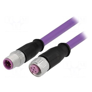 Cable: for sensors/automation | PIN: 4 | M12-M12 | B code-Profibus