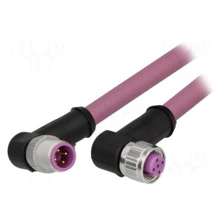 Cable: for sensors/automation | PIN: 4 | M12-M12 | B code-Profibus