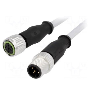 Cable: for sensors/automation | PIN: 5 | M12-M12 | 10m | plug | plug