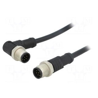 Cable: for sensors/automation | PIN: 8 | M12-M12 | 1m | plug | plug | 30V