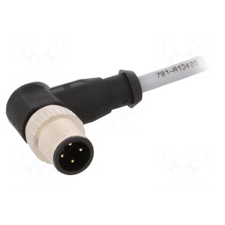 Plug | M12 | PIN: 4 | male | A code-DeviceNet / CANopen | 2m | angled 90°
