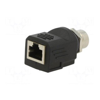 Adapter | M12 female D coded,RJ45 socket | D code-Ethernet