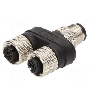 T adapter | M12 male,M12 female x2 | A code-DeviceNet / CANopen