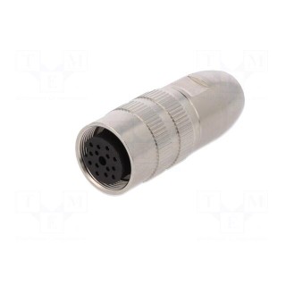 Connector: M16 | plug | female | soldering | for cable | PIN: 14 | 3A | 60V
